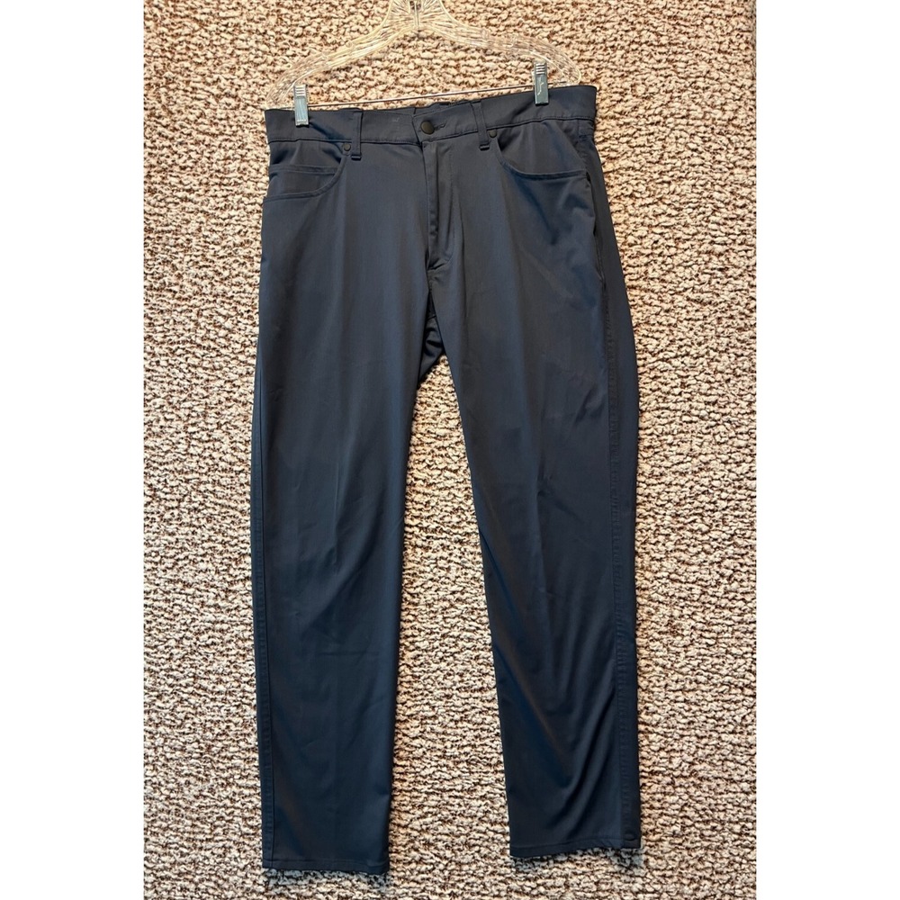 Stylus Men's Navy 5 Pocket Pants 34x30 Lightweight Stretch Polyester Casual Work